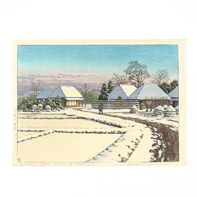 hasui-kawase-japanese-1883-1957-i-sunshine-after-the-snow-at-sekiyado-i