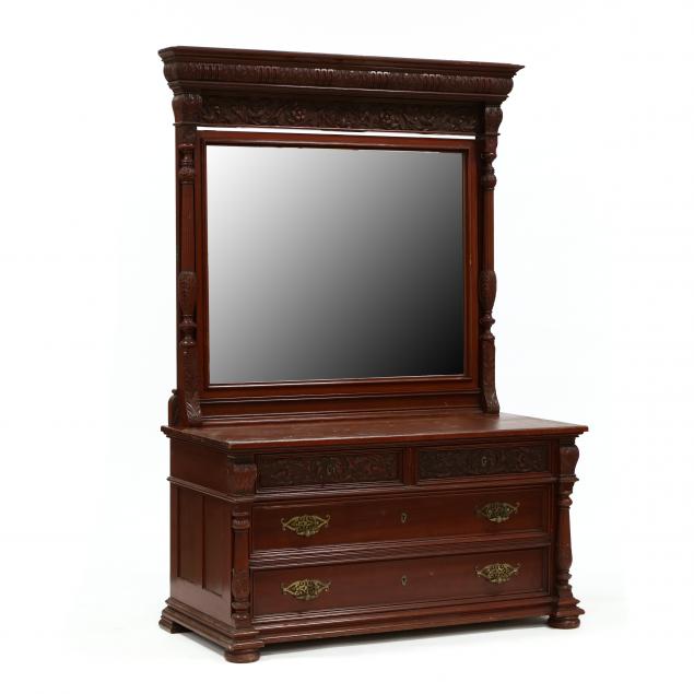 att-r-j-horner-co-carved-mahogany-chest-with-mirror
