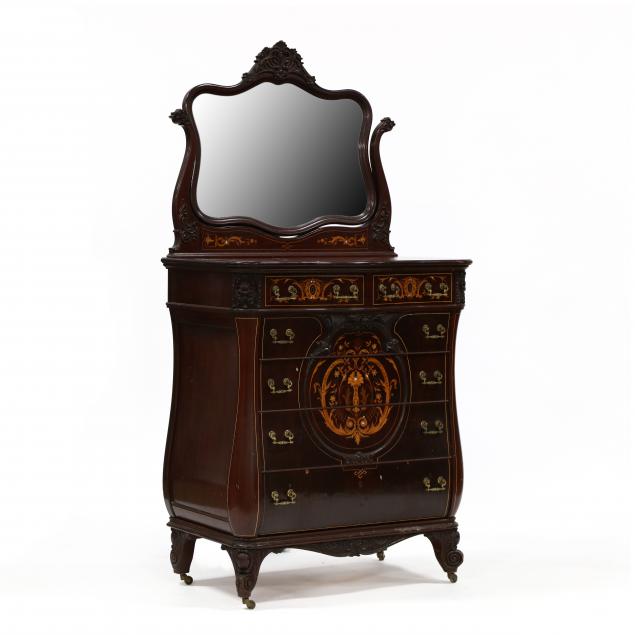 labeled-r-j-horner-inlaid-mahogany-semi-tall-chest-with-mirror