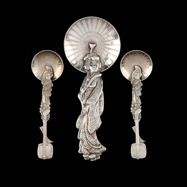 Three Japanese Fine Silver Spoons (Lot 5237 - Upcoming: Arts of the ...