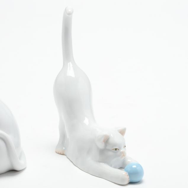 Three Herend Porcelain Natural Cats (Lot 38 - Upcoming: New Year's ...
