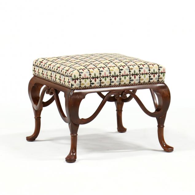 william-switzer-queen-anne-style-upholstered-ottoman