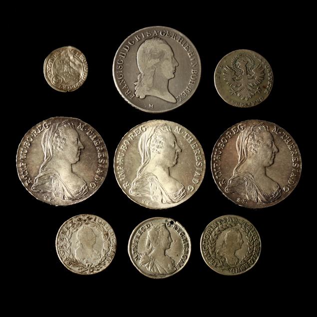 austrian-empire-nine-historic-silver-coins