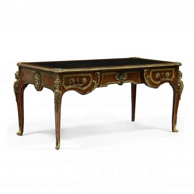 louis-xv-style-mahogany-ormolu-mounted-bureau-plat