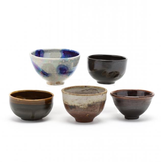 toshiko-takaezu-new-jersey-1922-2011-five-small-pottery-bowls