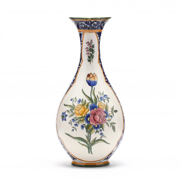 quimper-painted-baluster-vase