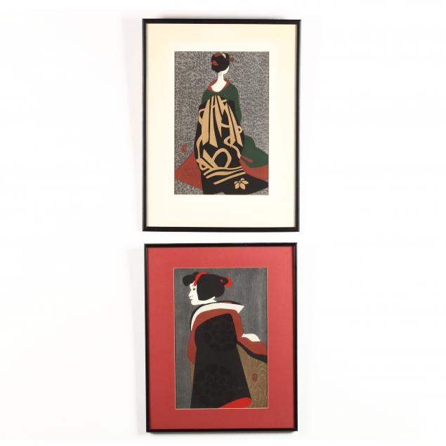 kiyoshi-saito-japanese-1907-1997-two-woodcut-prints-of-maikos