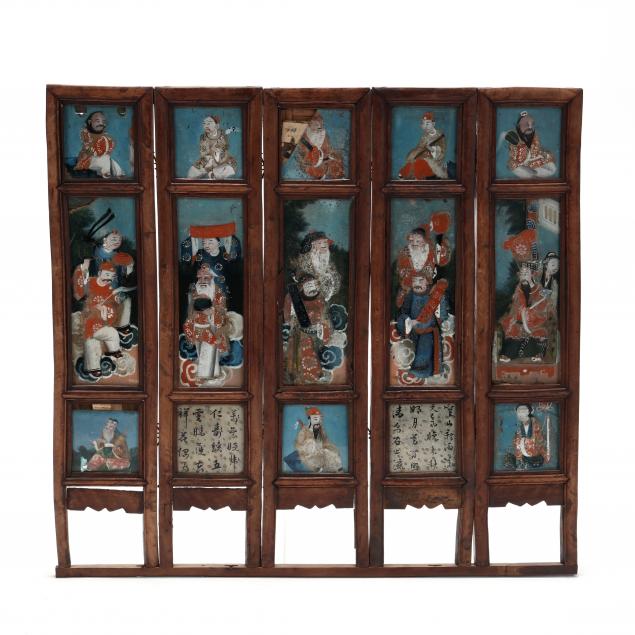 a-chinese-five-panel-table-screen-with-export-reverse-glass-paintings