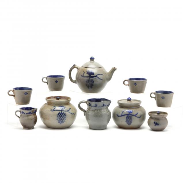 nc-pottery-a-ben-owen-master-potter-tea-service-of-ten-pieces