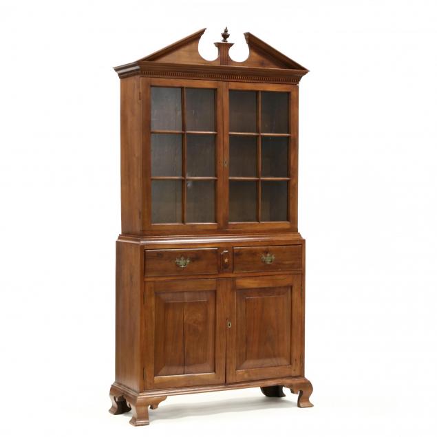 north-carolina-chippendale-walnut-china-press