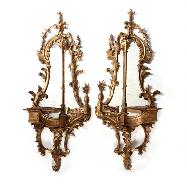 pair-of-vintage-italian-carved-and-gilt-mirrored-bracket-shelves