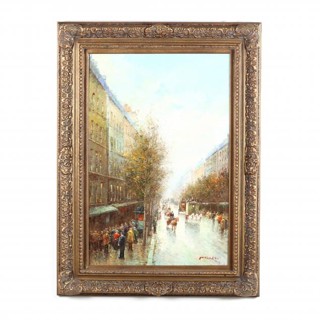 t-e-pencke-b-1929-a-parisian-street-scene