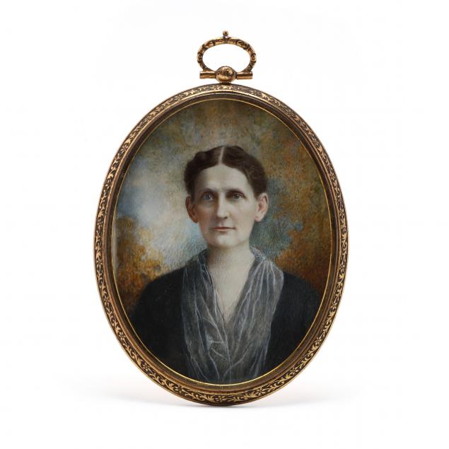 antique-portrait-miniature-of-a-lady