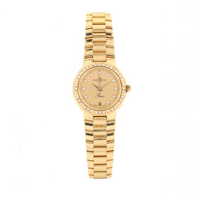 lady-s-18kt-gold-and-diamond-riviera-watch-baume-mercier