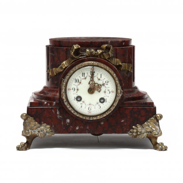 antique-french-ormolu-mounted-marble-pedestal-clock