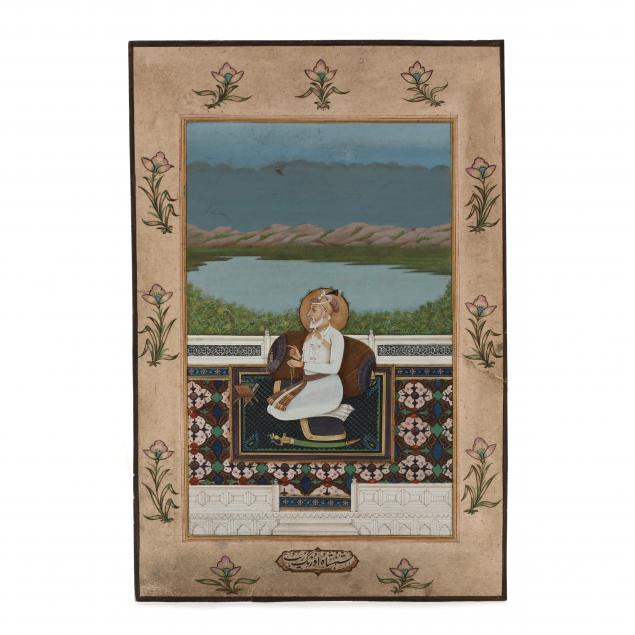 an-indian-miniature-painting-of-a-mughal-ruler