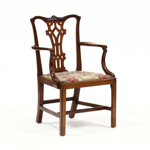 chippendale-carved-mahogany-armchair