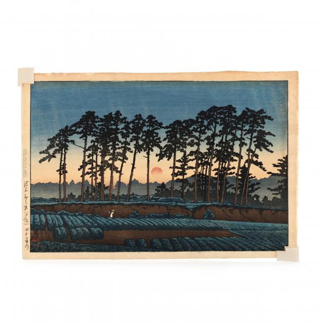 hasui-kawase-japanese-1883-1957-i-sunset-at-ichinokura-ikegami-i