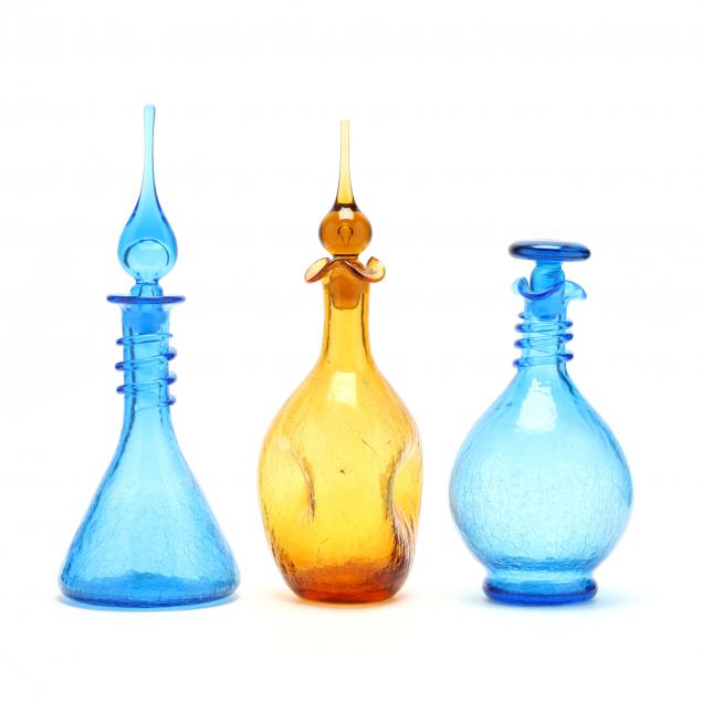 three-crackle-glass-decanters