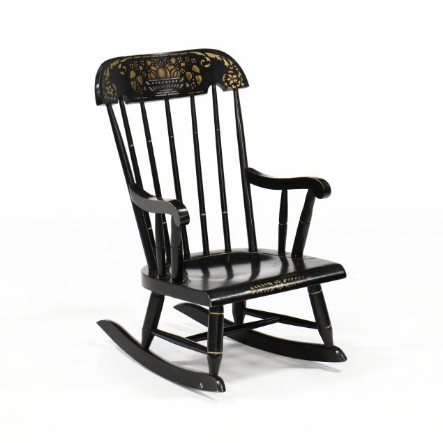 nichols-stone-child-s-stencil-decorated-rocking-chair