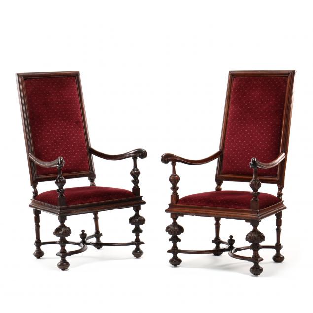 pair-of-antique-continental-baroque-style-carved-and-upholstered-walnut-armchairs