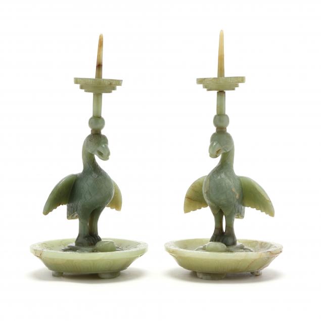 a-pair-of-chinese-jade-duck-and-tortoise-candle-prickets