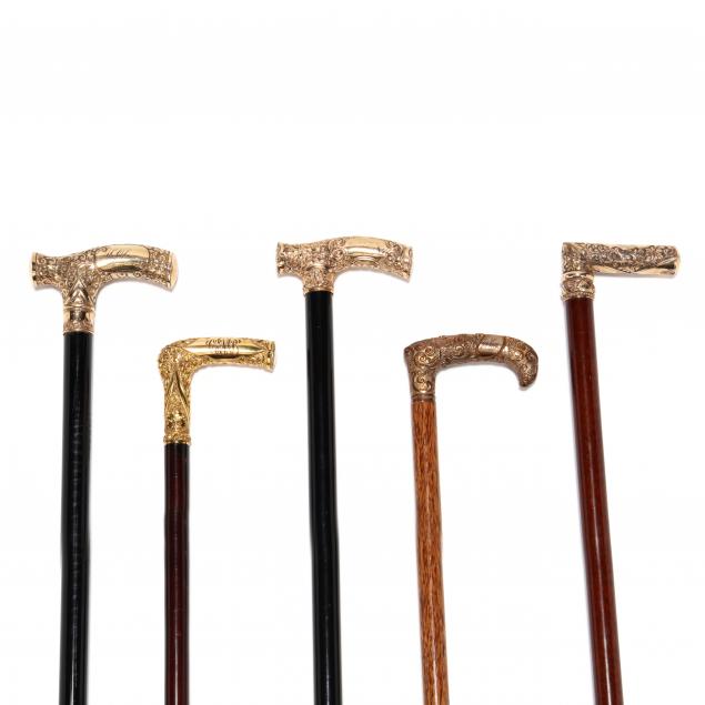 five-19th-century-gold-topped-canes