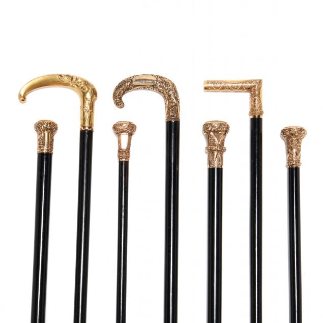 seven-19th-century-gold-topped-canes