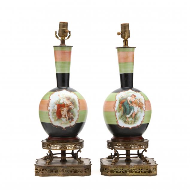 pair-of-continental-painted-porcelain-table-lamps