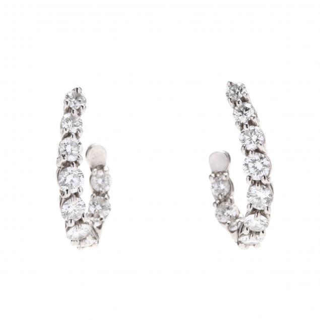 Tiffany and Co. Inside-Out Hoop Earrings of Diamonds in Platinum For Sale  at 1stDibs | tiffany inside out hoop earrings, tiffany diamond hoop earrings,  tiffany and co hoop earrings