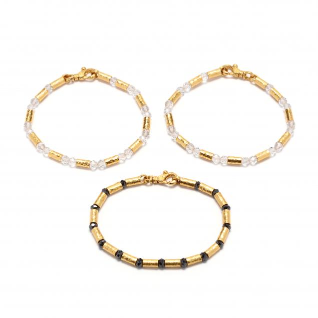 three-high-karat-gold-and-gem-set-bracelets-gurhan