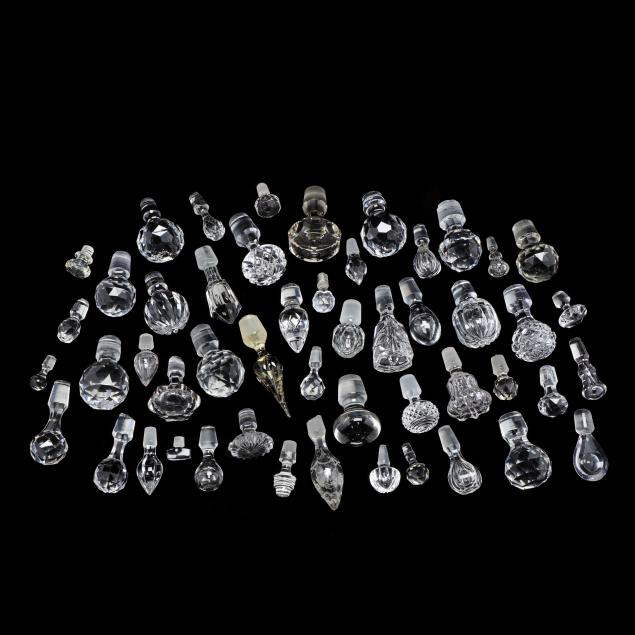 large-group-of-glass-and-crystal-stoppers