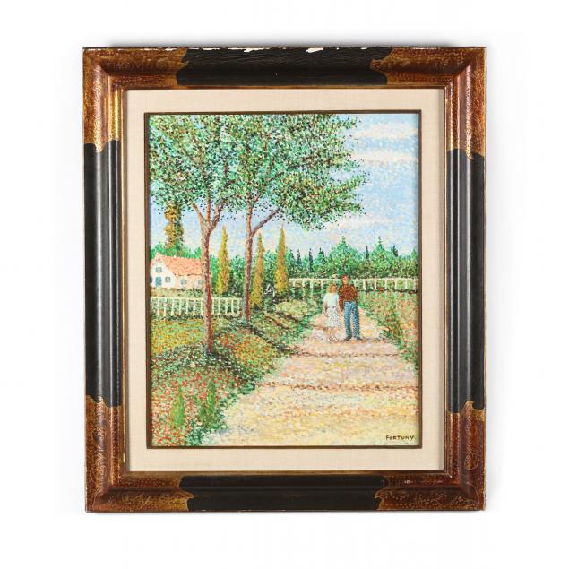 a-vintage-italian-pointillist-landscape-painting-by-fortuny