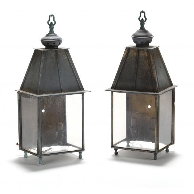 pair-of-vintage-brass-coach-style-lanterns