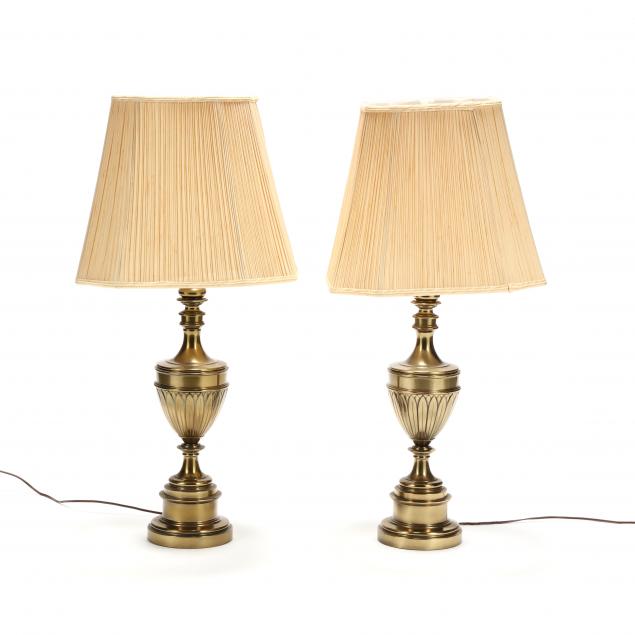 Pair of Vintage Stiffel Brass Table Lamps (Lot 217 - The April