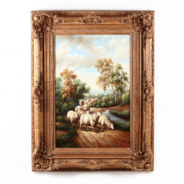 a-contemporary-decorative-painting-of-sheep-in-a-landscape