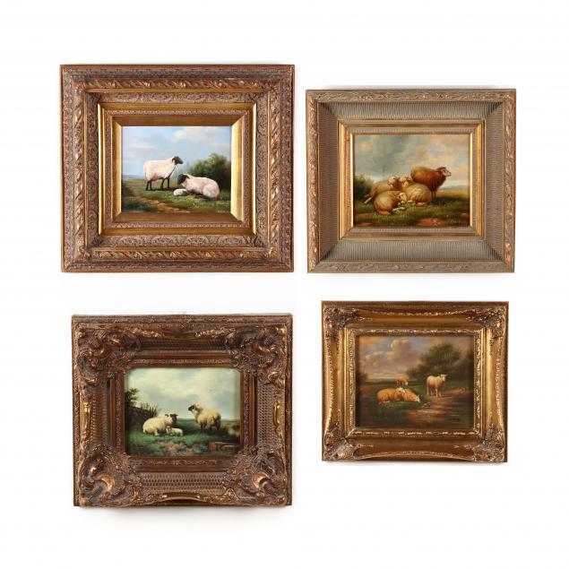 four-contemporary-decorative-paintings-of-sheep