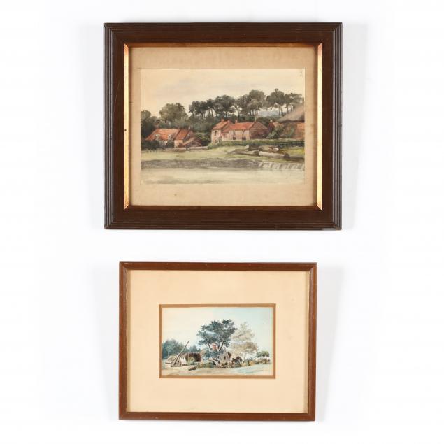 two-antique-english-school-watercolors