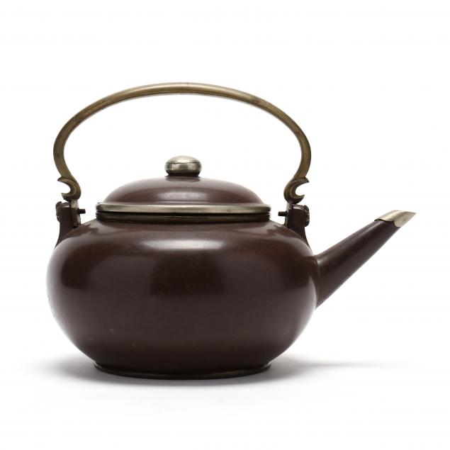 chinese-polished-yixing-teapot-with-metal-mounts