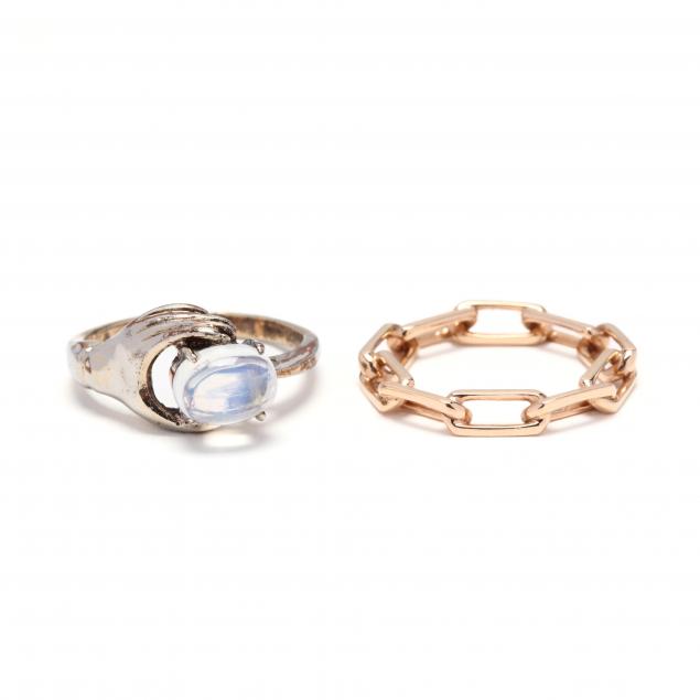 two-gold-and-gemstone-rings