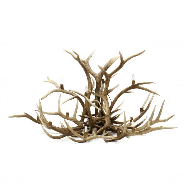 vintage-large-caribou-antler-chandelier