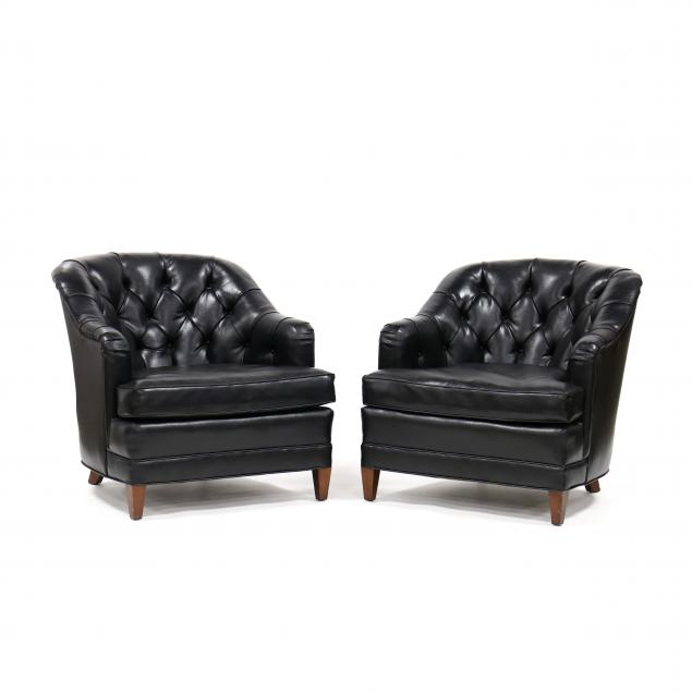 henredon-pair-of-tufted-barrel-back-club-chairs