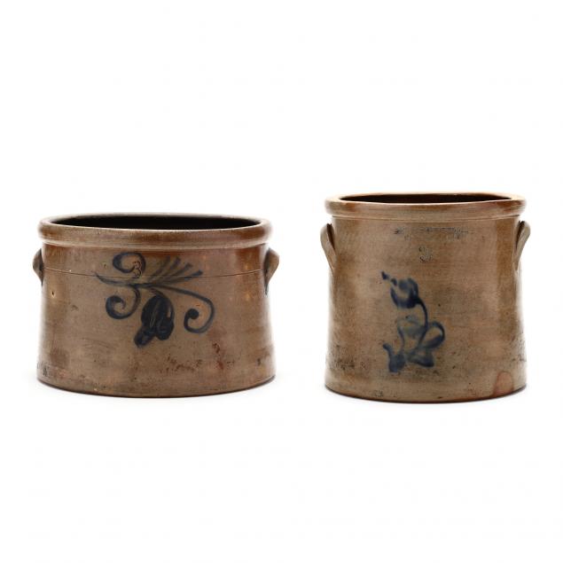 two-antique-three-gallon-stoneware-crocks