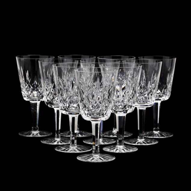 a-set-of-ten-waterford-lismore-crystal-water-goblets