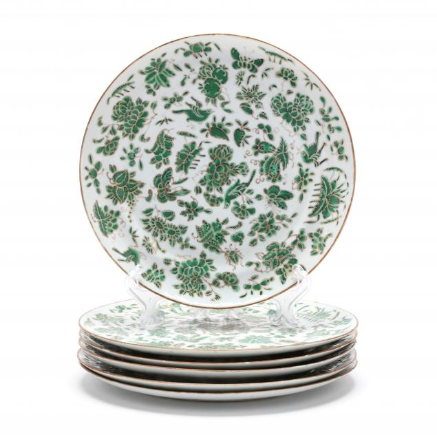 a-set-of-six-chinese-export-sacred-bird-and-butterfly-porcelain-plates