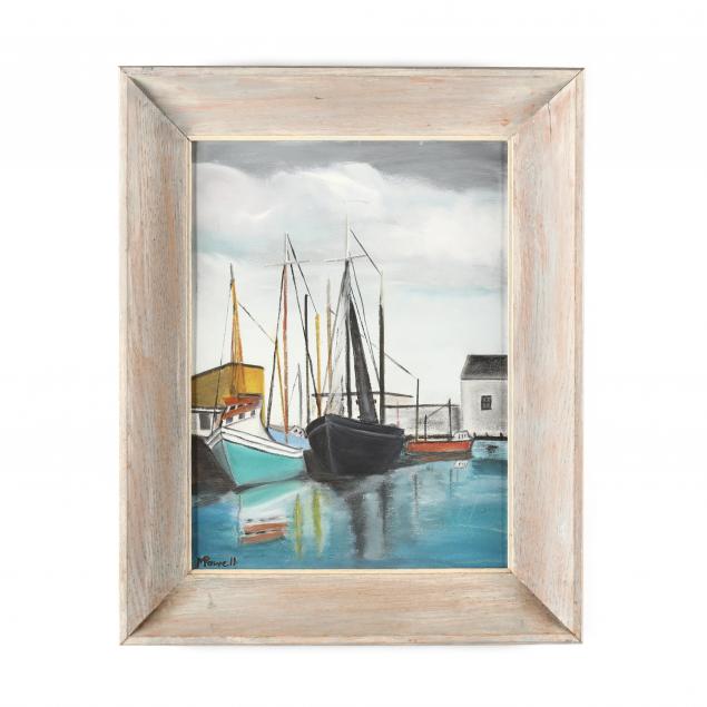 a-vintage-harbor-scene-painting-by-m-powell