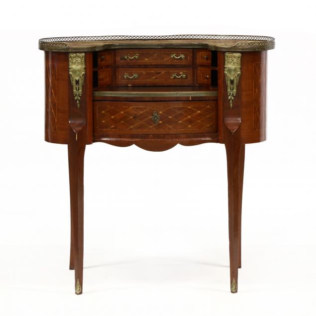 french-tall-marble-top-kidney-shaped-desk
