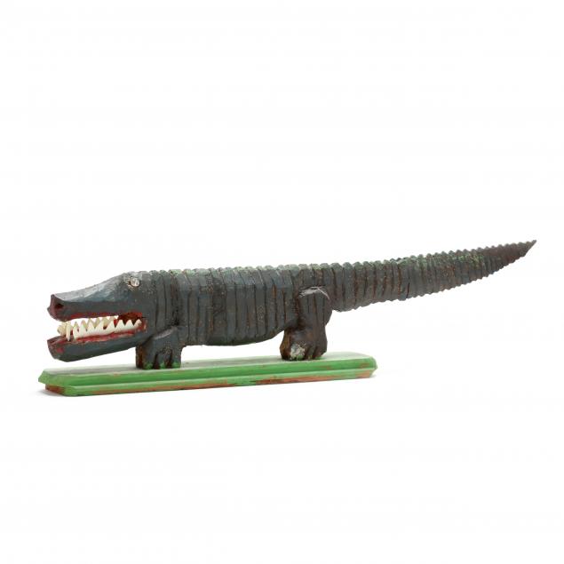elijah-pierce-american-1892-1984-folk-art-carved-alligator