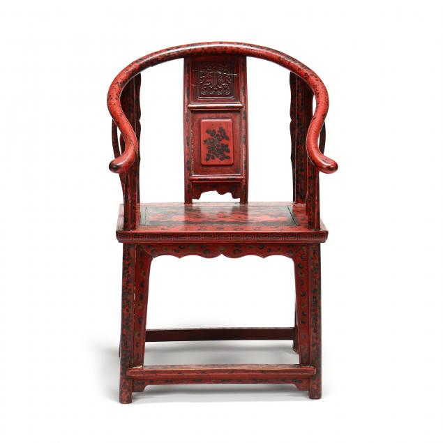 a-chinese-red-lacquered-horseshoe-armchair