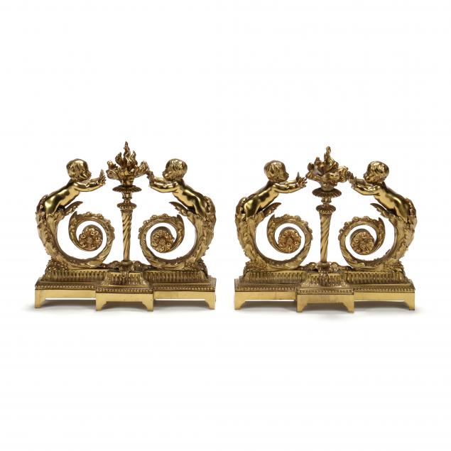 pair-of-louis-xvi-style-dore-bronze-figural-chenets